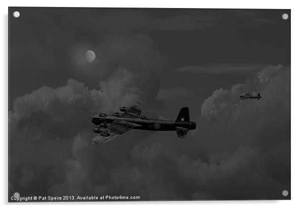 Stirling RAF WW2 Bomber Acrylic by Pat Speirs