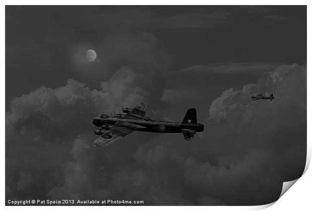 Stirling RAF WW2 Bomber Print by Pat Speirs