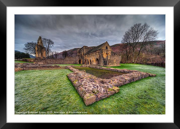 Abbey Ruin Framed Mounted Print by Adrian Evans