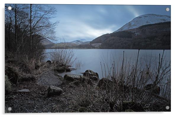 Steely Grey Loweswater Acrylic by Cheryl Quine