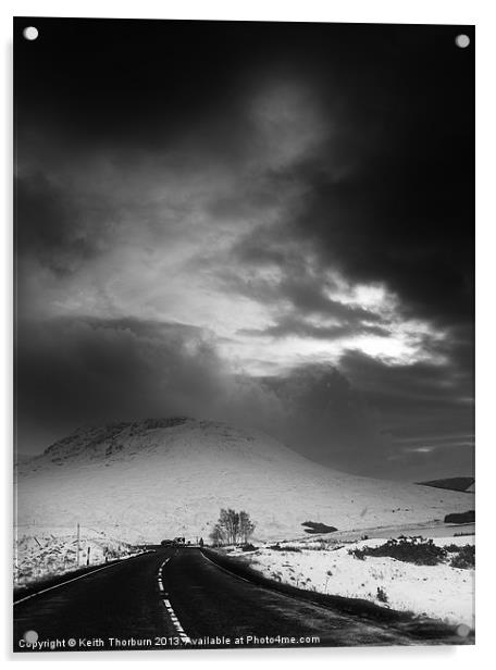 Highlands Road. Acrylic by Keith Thorburn EFIAP/b