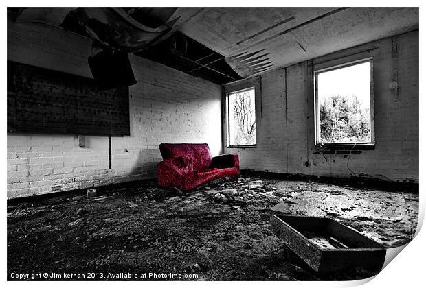 The Red Sofa Print by Jim kernan