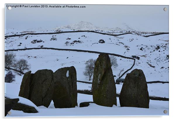 Swinside Stone Circle (Winter) Acrylic by Paul Leviston