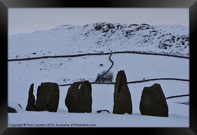 5. Swinside Stone Circle (Winter) Framed Print by Paul Leviston