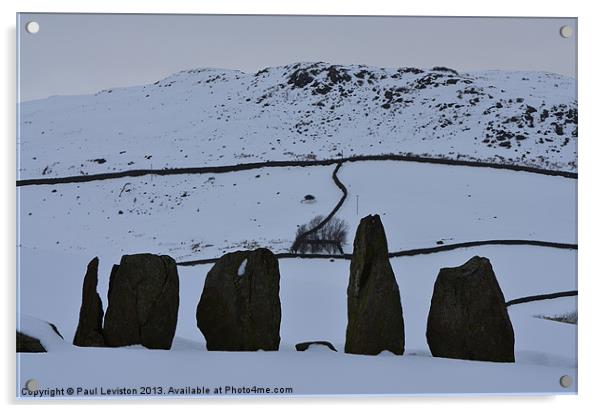 5. Swinside Stone Circle (Winter) Acrylic by Paul Leviston