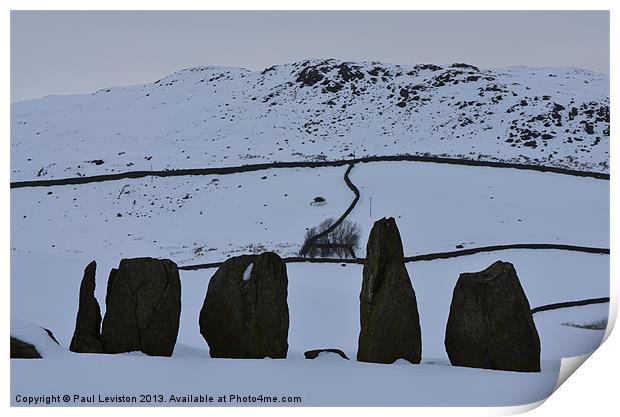 5. Swinside Stone Circle (Winter) Print by Paul Leviston