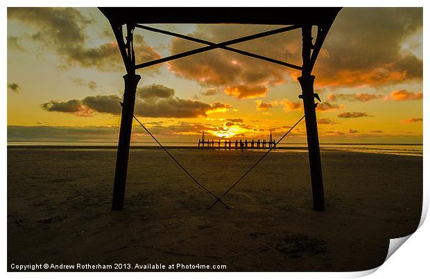 Pier Sunset Print by Andrew Rotherham
