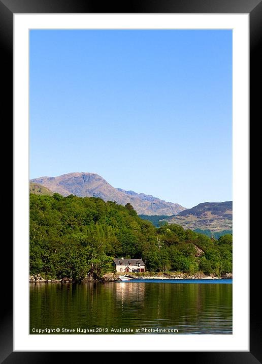 Looking across Loch Lomond Framed Mounted Print by Steve Hughes