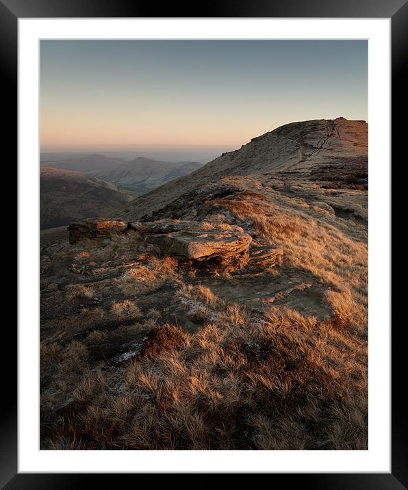 Winter Afternoon on Kinder Framed Mounted Print by Andy Stafford