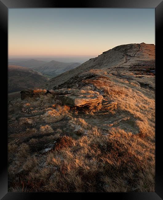 Winter Afternoon on Kinder Framed Print by Andy Stafford