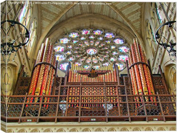 The Organ - Arundel Cathederal Canvas Print by Colin Williams Photography
