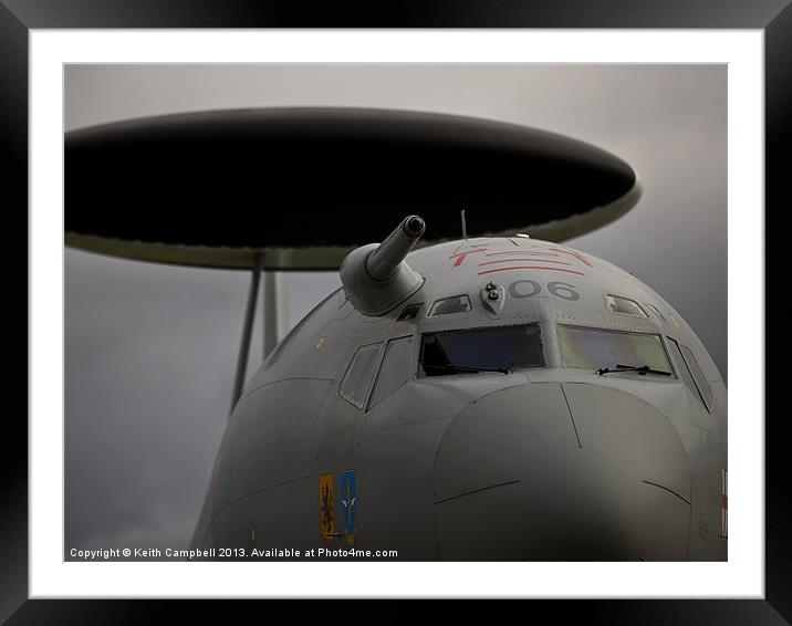AWACS Framed Mounted Print by Keith Campbell