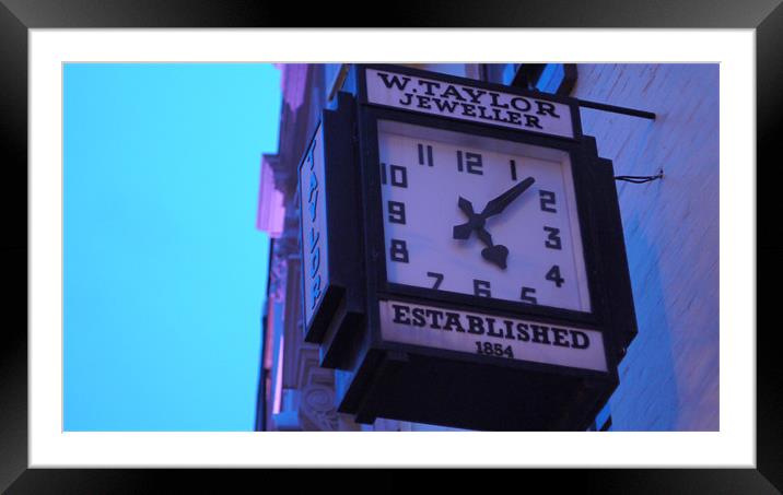 Outside street big clock Framed Mounted Print by Marc Reeves