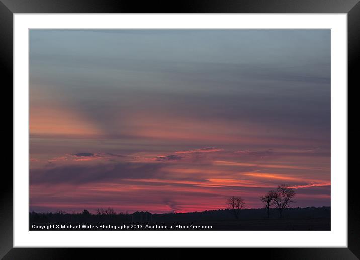 Glowing Plains Framed Mounted Print by Michael Waters Photography