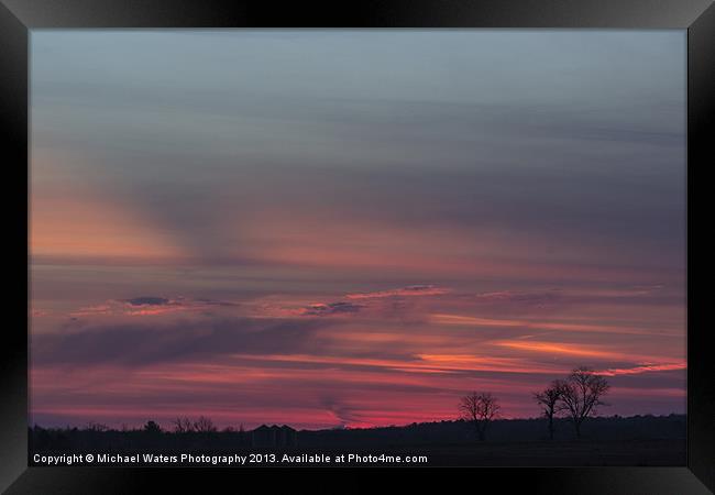 Glowing Plains Framed Print by Michael Waters Photography