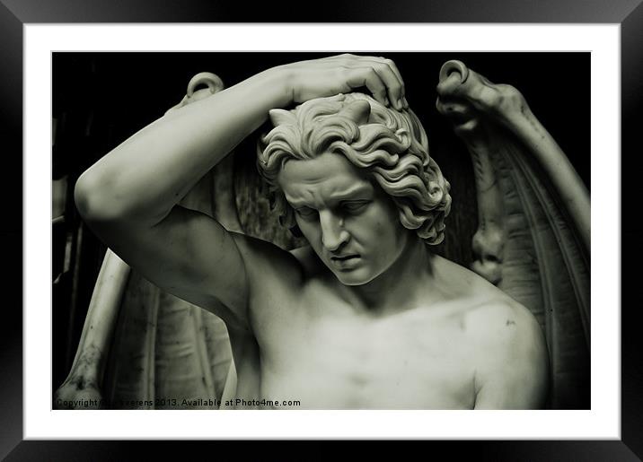 pondering over iphone cases Framed Mounted Print by Jo Beerens