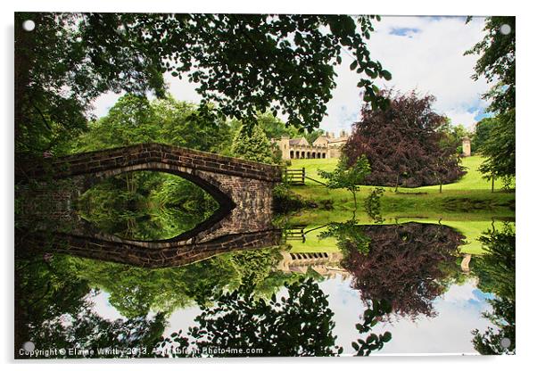 Illam Hall Acrylic by Elaine Whitby