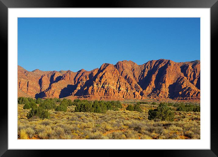 High desert colors, Utah Framed Mounted Print by Claudio Del Luongo