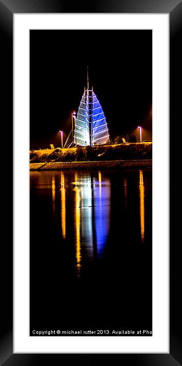 Night sails Framed Mounted Print by michael rutter