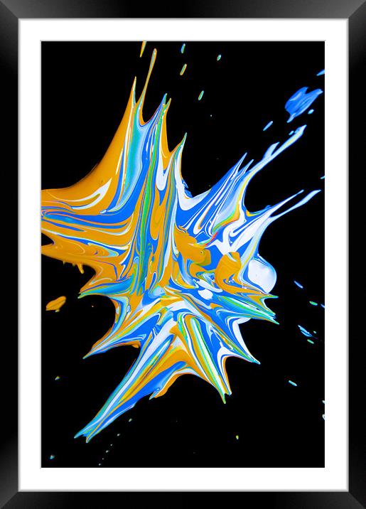 Splash it all over Framed Mounted Print by Abstract  Fractal Fantasy