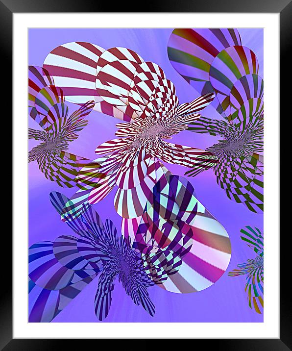 The Wings of a dove Framed Mounted Print by Abstract  Fractal Fantasy