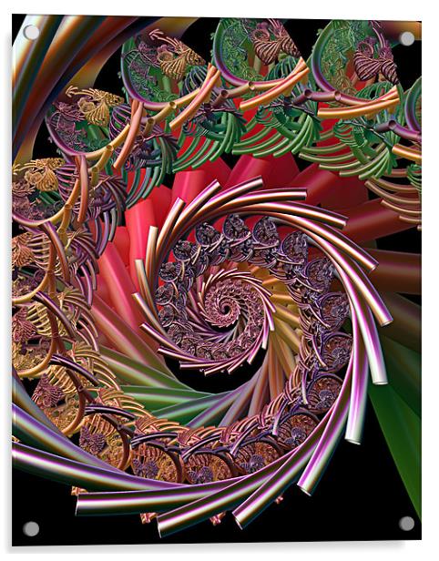 Whole Lotta Rosie Acrylic by Abstract  Fractal Fantasy