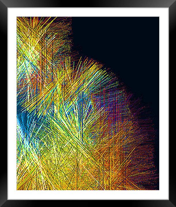 Bonfire Night (2) Framed Mounted Print by Abstract  Fractal Fantasy