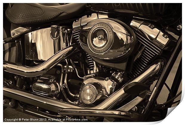Harley Davidson Power Plant Print by Peter Blunn
