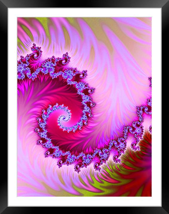 Bush Fire Framed Mounted Print by Abstract  Fractal Fantasy