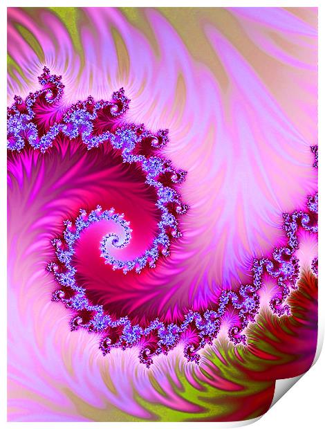 Bush Fire Print by Abstract  Fractal Fantasy