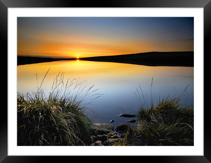 Sunset at the tarn Framed Mounted Print by Robert Fielding