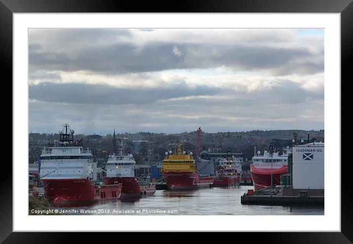 Aberdeen Harbour 2 Framed Mounted Print by Jennifer Henderson