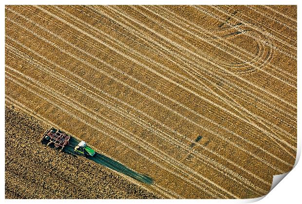 Ploughing the Land Print by Mark Llewellyn