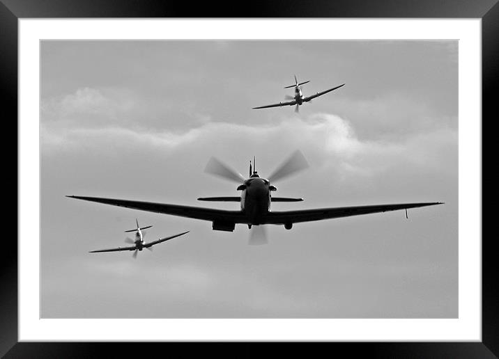 Spitfires head on Framed Mounted Print by Rachel & Martin Pics