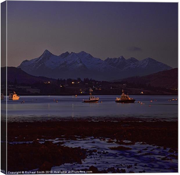 Early morning across Loch Portree Canvas Print by Richard Smith