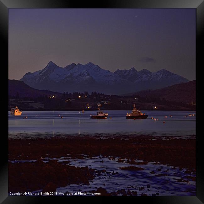 Early morning across Loch Portree Framed Print by Richard Smith
