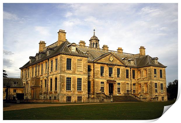 Belton House in the golden hour Print by Ian Young