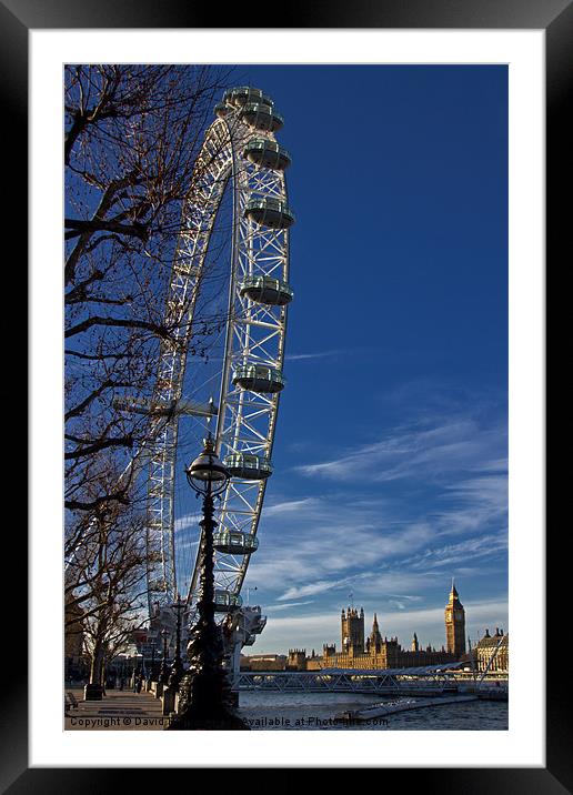 The London Eye Framed Mounted Print by David Pringle