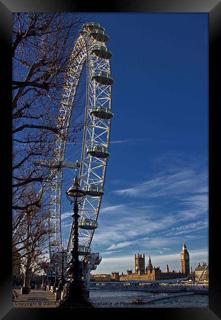The London Eye Framed Print by David Pringle