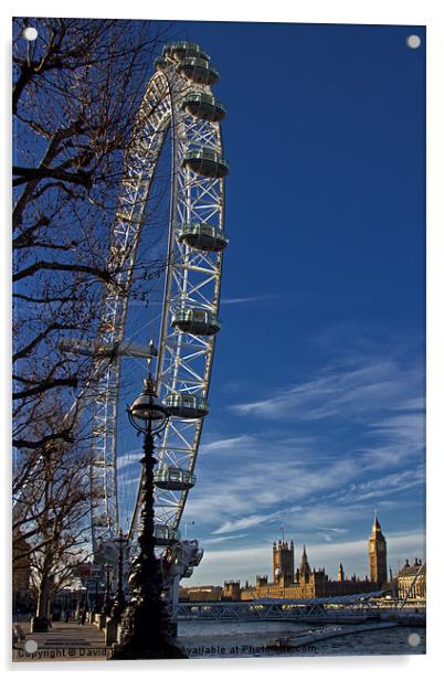 The London Eye Acrylic by David Pringle