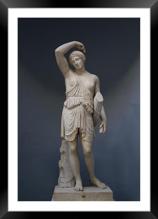 Greek statue Framed Mounted Print by steven sparkes