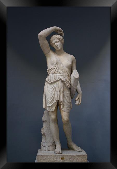 Greek statue Framed Print by steven sparkes