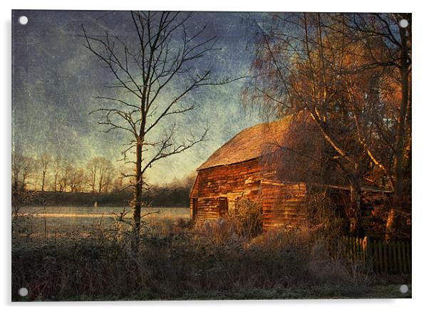 Old Barn Acrylic by Dawn Cox