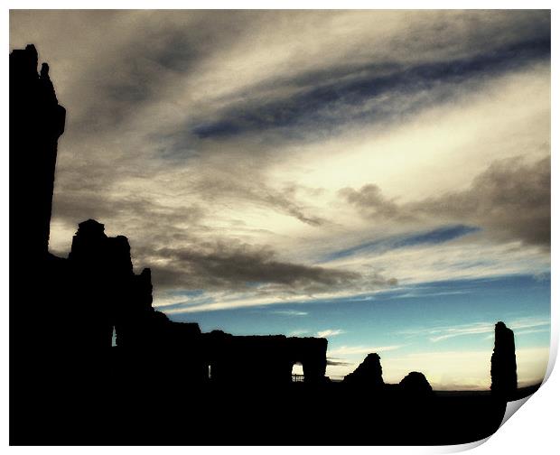 sky over tantallon castle Print by dale rys (LP)