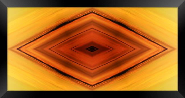 Abstract diamond shape Framed Print by Linda More