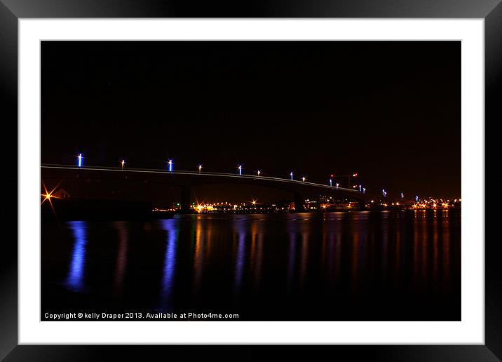 Itchen Bridge & Reflections Framed Mounted Print by kelly Draper