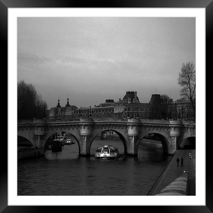 Sur la Seine Framed Mounted Print by Tammy Winand