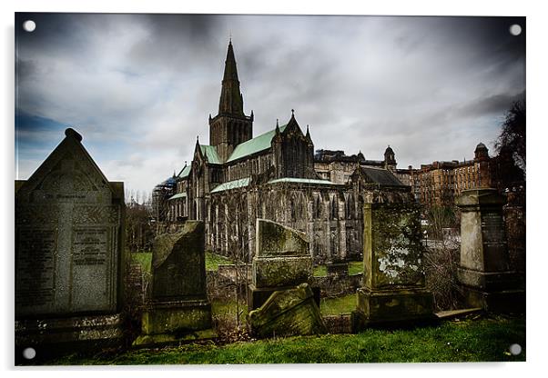 Glasgow Cathedral Acrylic by Sam Smith