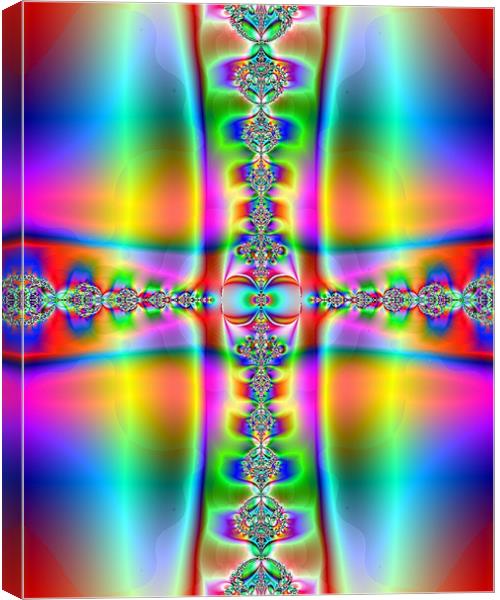 Celtic Cross Canvas Print by Abstract  Fractal Fantasy