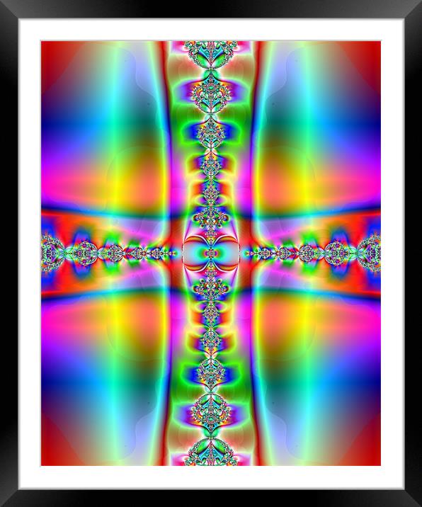 Celtic Cross Framed Mounted Print by Abstract  Fractal Fantasy